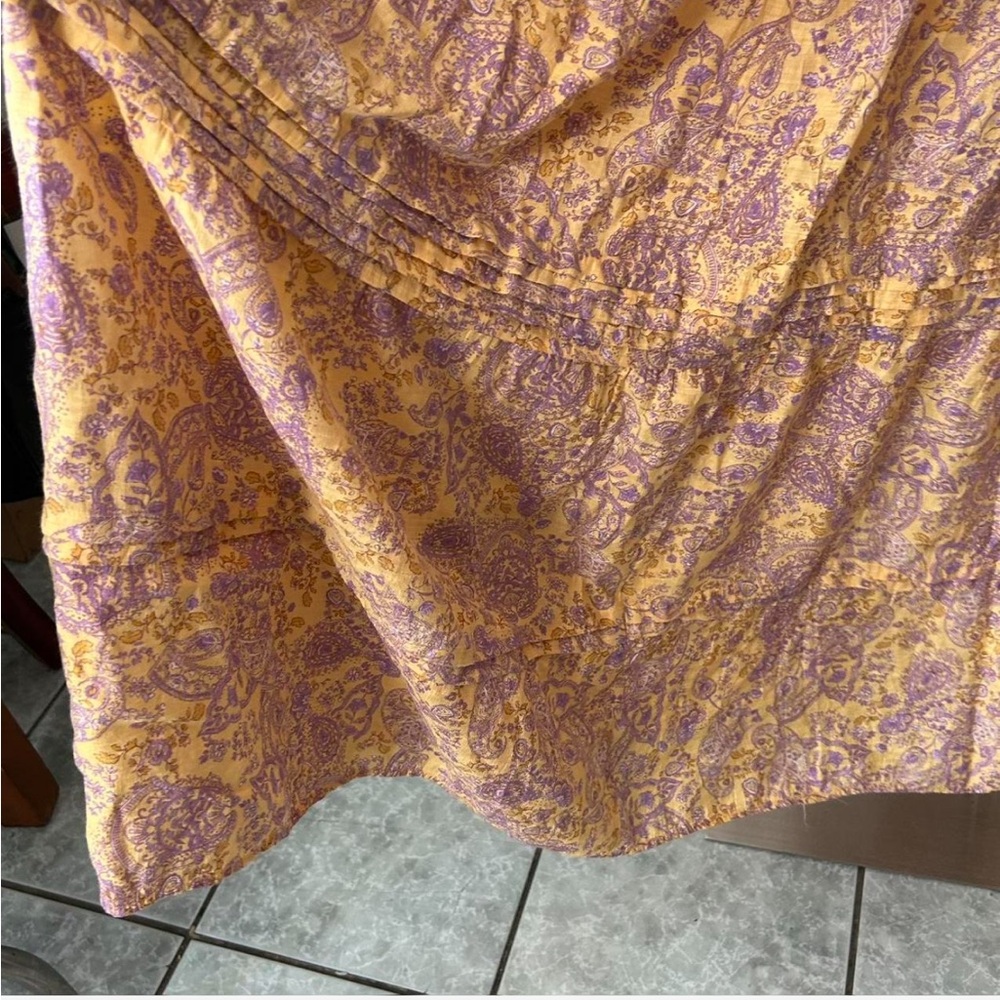 J Jill Boho Tiered Maxi Dress Paisley Print Sleeveless Cottagecore Peasant 2X - Picture 4 of 8